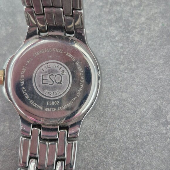 ESQ Swiss Esquire by Movado Watch E5002 Silver/Gold Tone - Picture 4 of 9